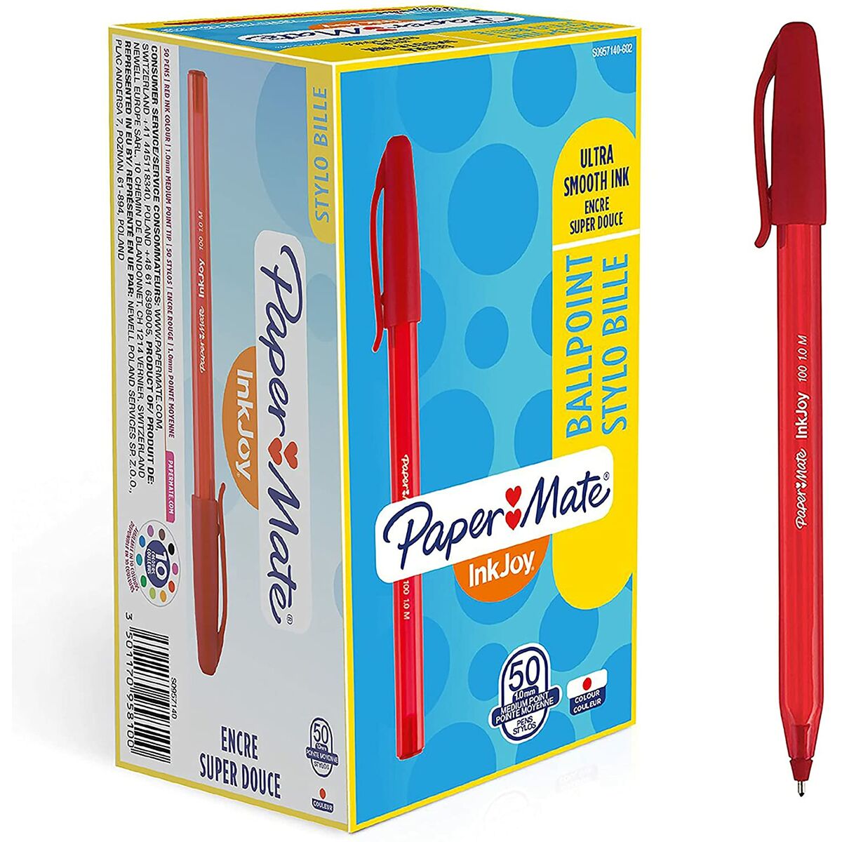 Kynä Paper Mate Inkjoy 50 Kappaletta Punainen 1 mm (20 osaa)